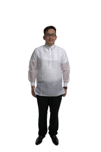 White Classic Barong Tagalog -  Jose - Size Small CL156