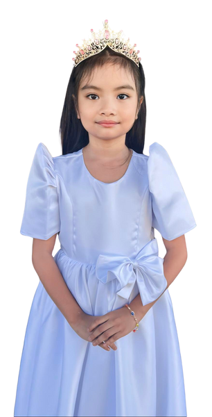 Premium Filipiniana Flower Girl Duchess Satin Dress - Janeth - JB322