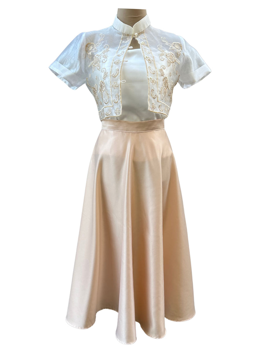 'Nenita' Children's Filipiniana Bolero (Powder Blue), Organza
