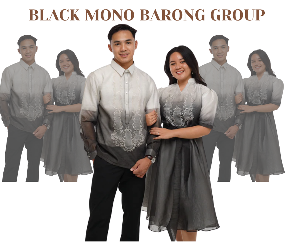 Group Set Black Elegant Philippine Barong Costume G3 Barong World