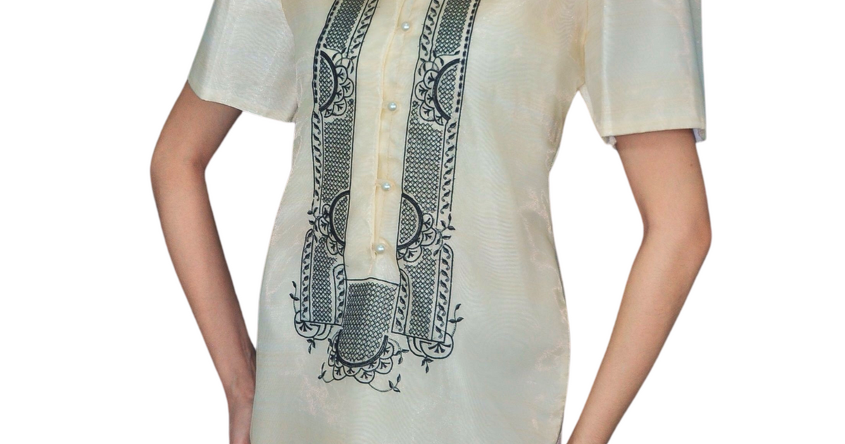 knee length dresses for ladies Maricar Lady Barong Dress | Tygie