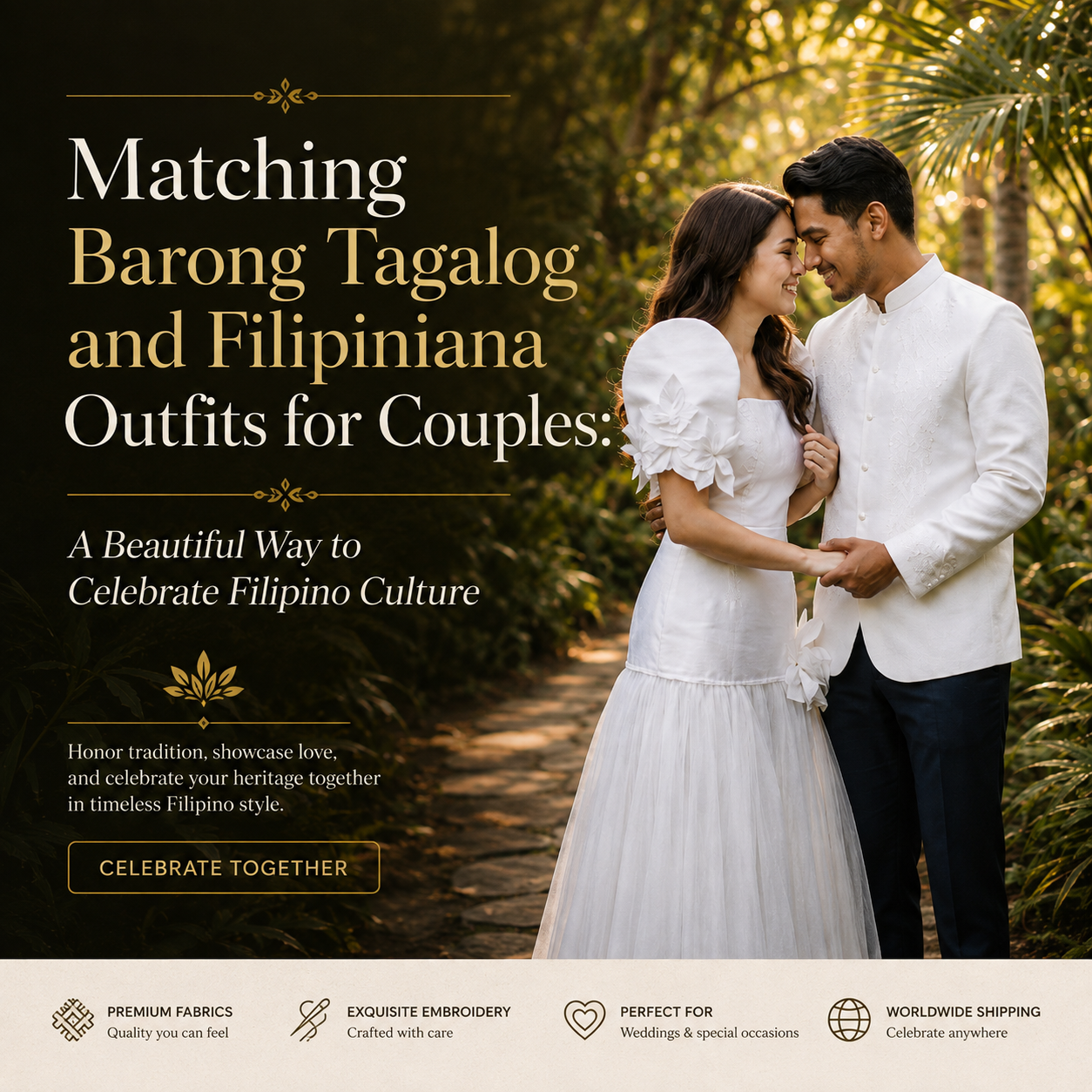 Matching Barong Tagalog and Filipiniana Outfits for Couples: A Beautiful Way to Celebrate Filipino Culture