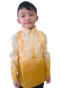 Yellow Jusi  Barong Tagalog For Boys