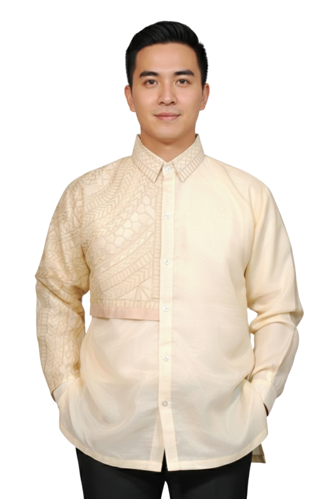 Heavy embroidery Barong tagalog