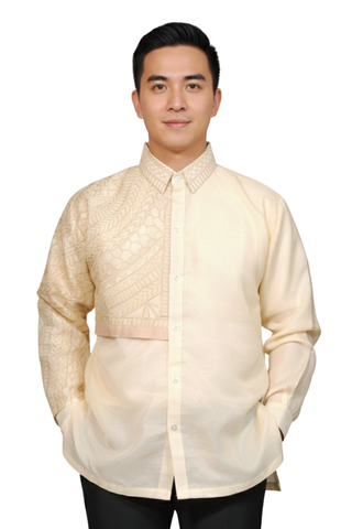Heavy embroidery Barong tagalog