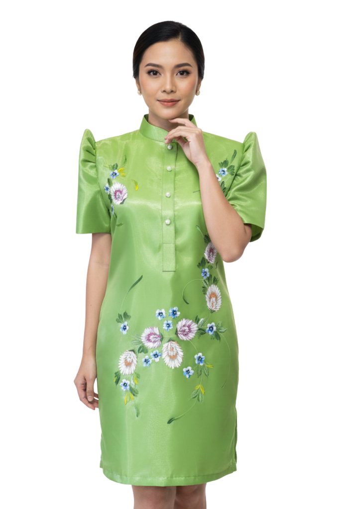 Hand Painted Organza Barong Dress