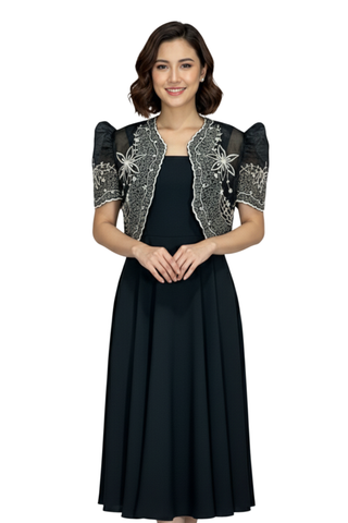 Filipiniana Dress in Black
