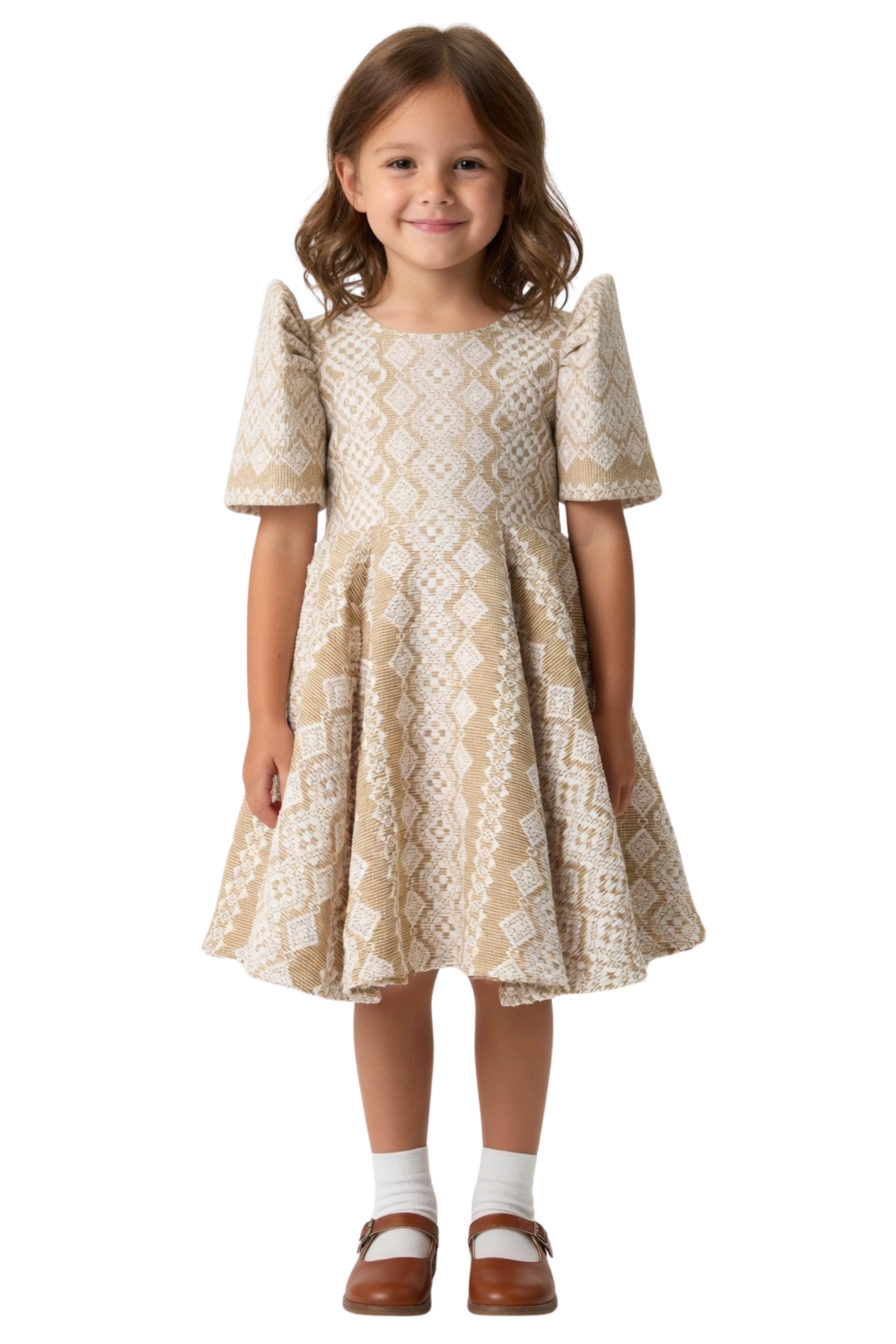 Girls Ilocos Pinilian Handmade Filipiniana Dress - Size 1 - US884