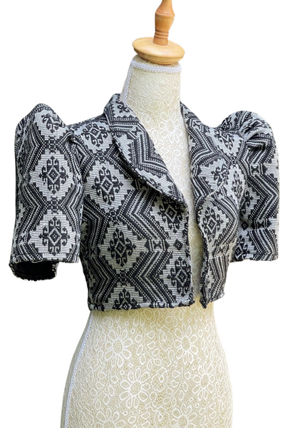 Handwoven Ilocos Pinilian Filipiniana Bolero -  Celine DM04