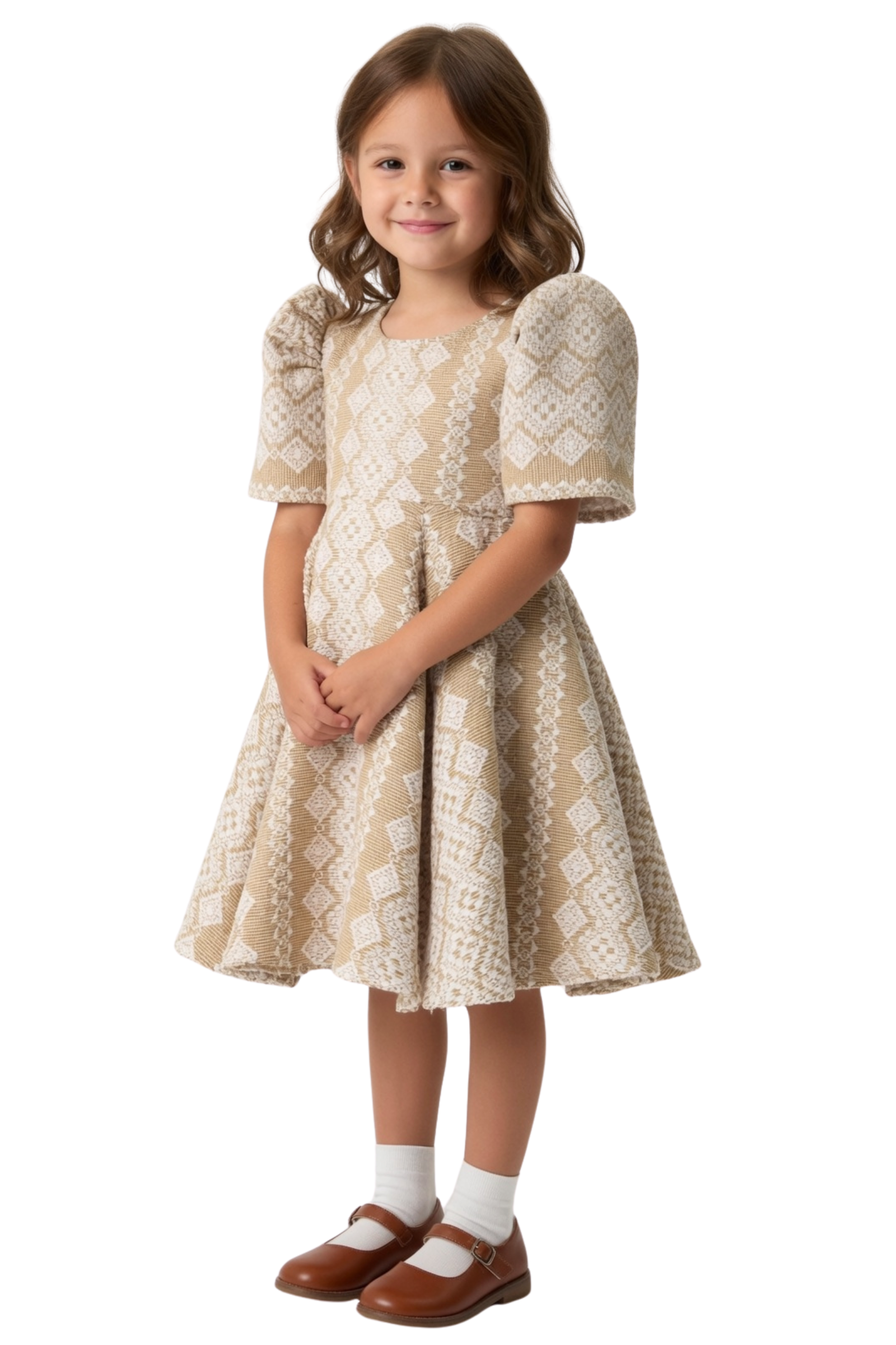 Girls Ilocos Pinilian Handmade Filipiniana Dress - Size 1 - US884