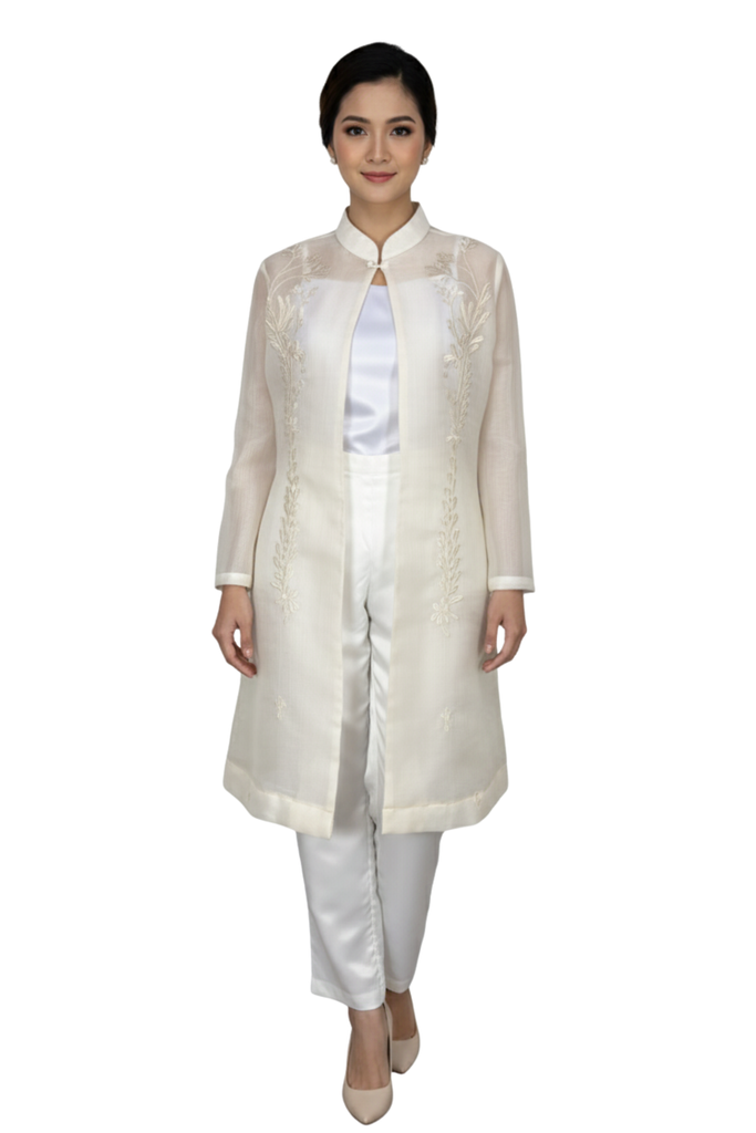 Elegant Pina Cocoon Filipiniana Blazer