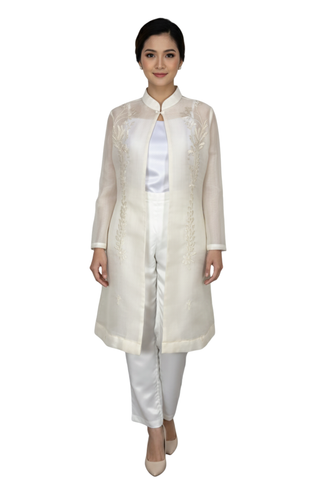 Elegant Pina Cocoon Filipiniana Blazer