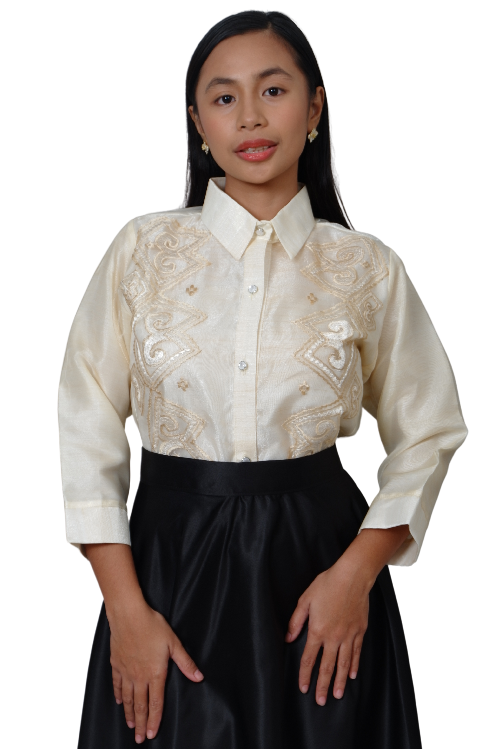 Organza Filipiniana Barong Tagalog Blouse
