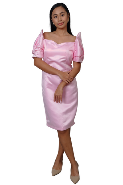 Duchess Pink Modern Filipiniana Dress - Julia - JB302