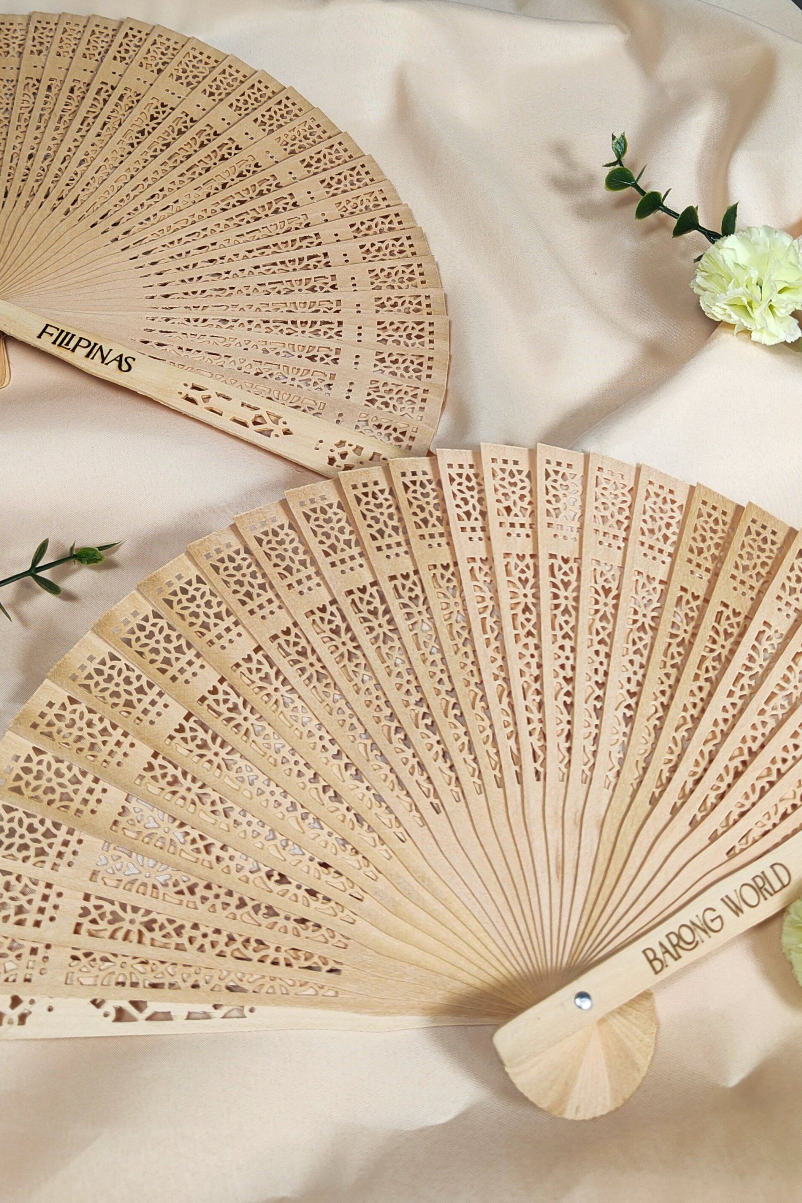 Engraved Wooden Hand Fan