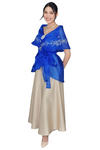 Filipiniana Blue Organza Panuelo