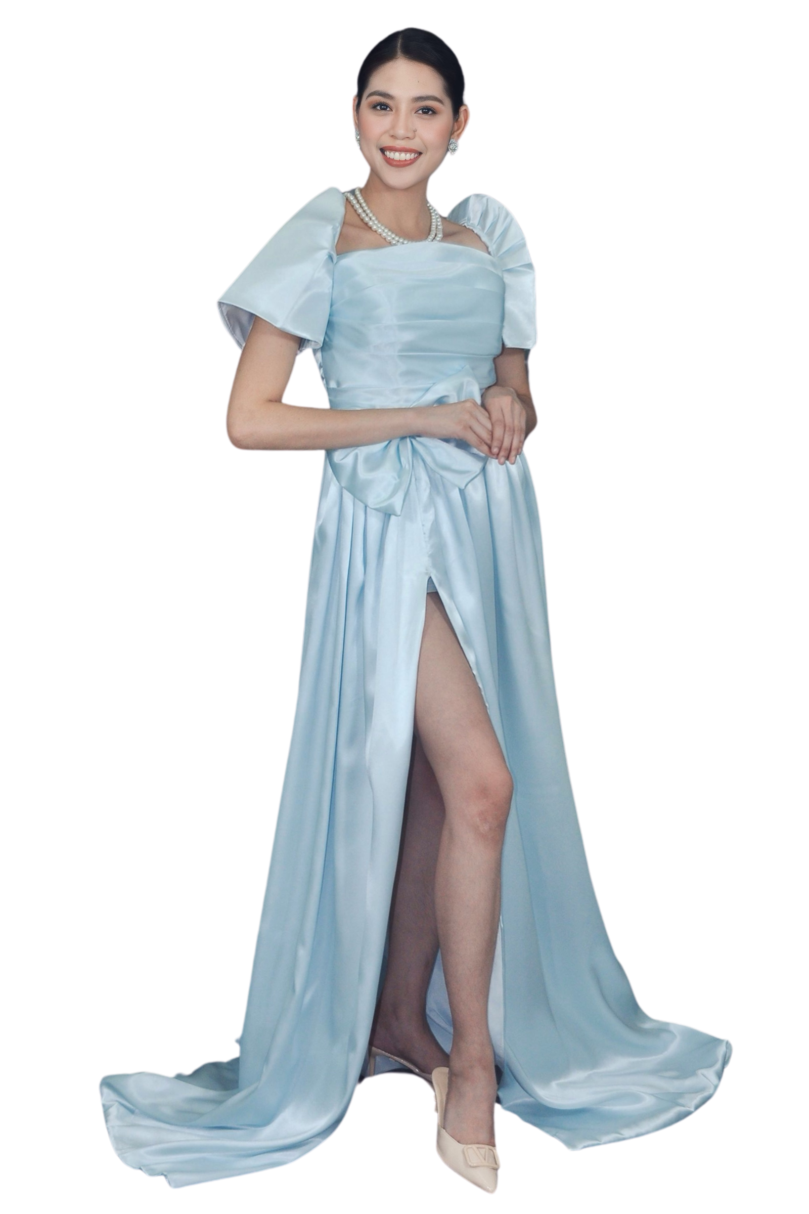 Timeless Duchess Filipiniana Gown with Slit