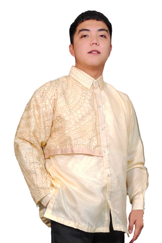 Elegant Barong Tagalog with Heavy Embroidery - Vince - JK48