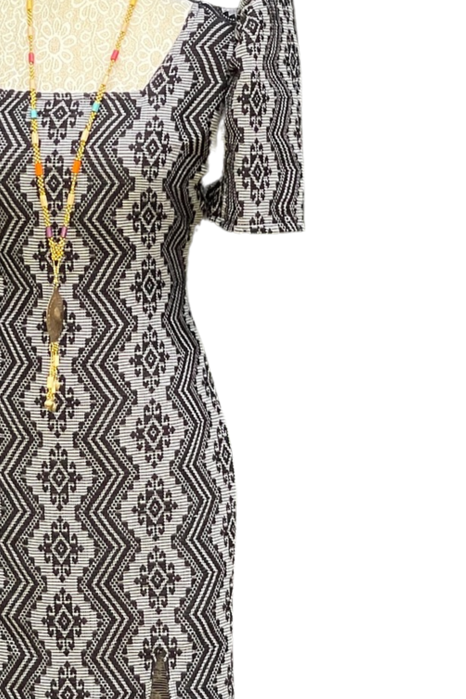 Modern Black Filipiniana Dress