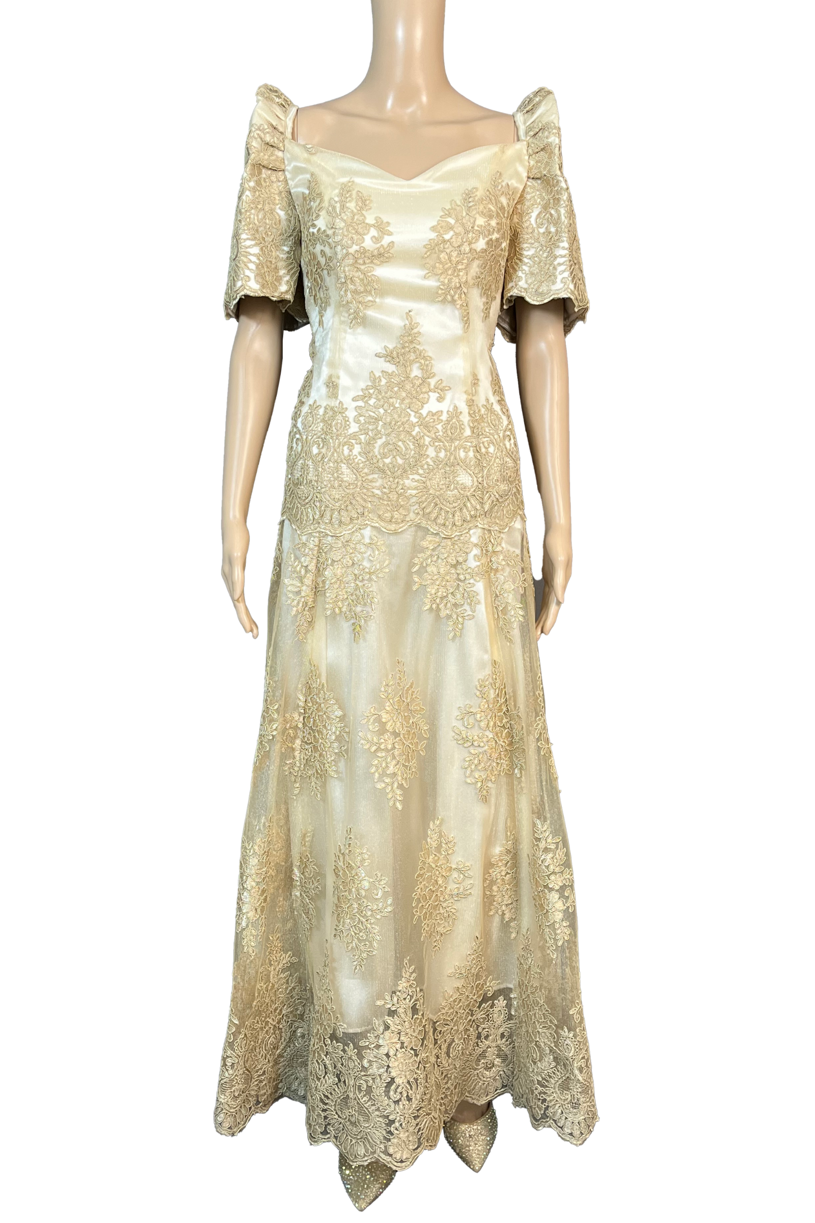Filipiniana Full Lace Long Dress with Lining