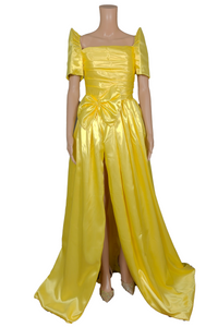 Timeless Duchess Filipiniana Gown with Slit - Vamola - Yellow - JB610 - Small - CL213