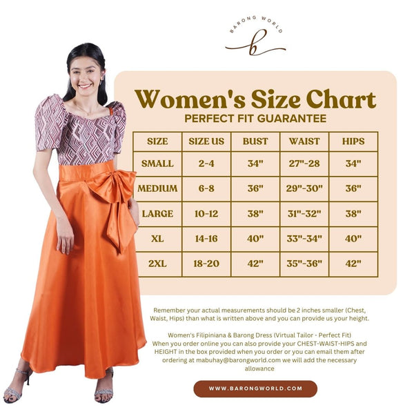 Women's Ilocos Pinilian Handmade Filipiniana Dress - HA004