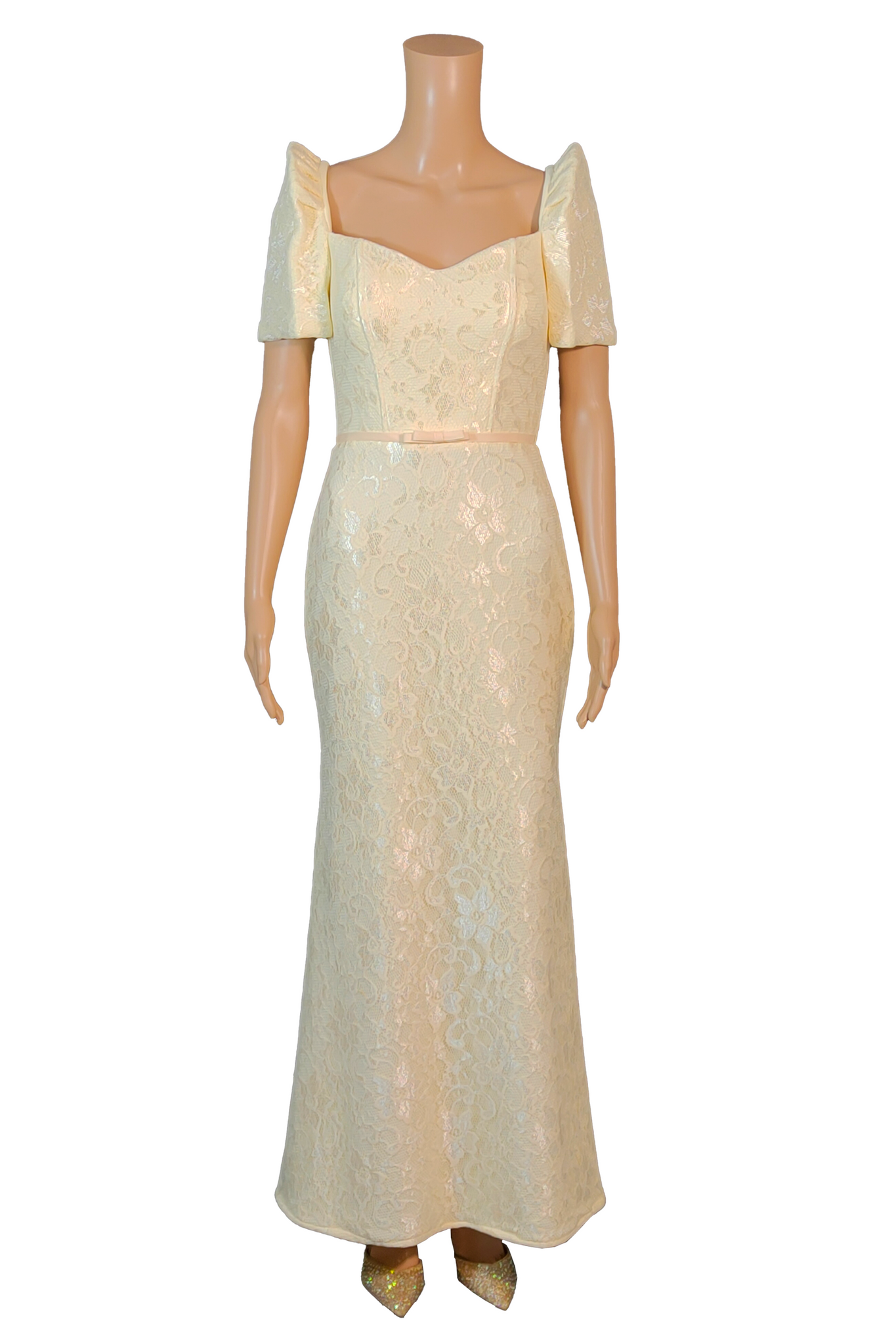 Elegant Ivory Filipiniana Gown - Vanna - JN70