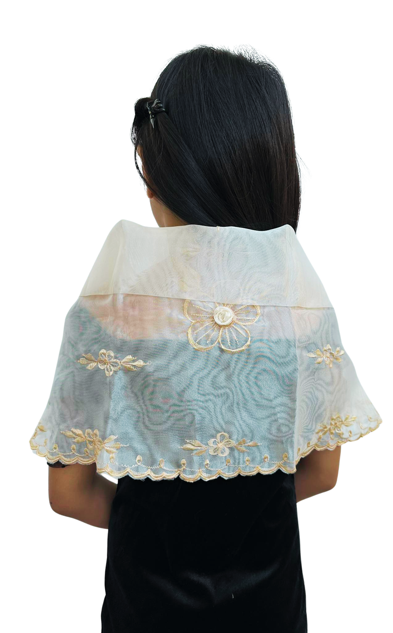 Organza Girls Filipiniana Alampay Back Detailing