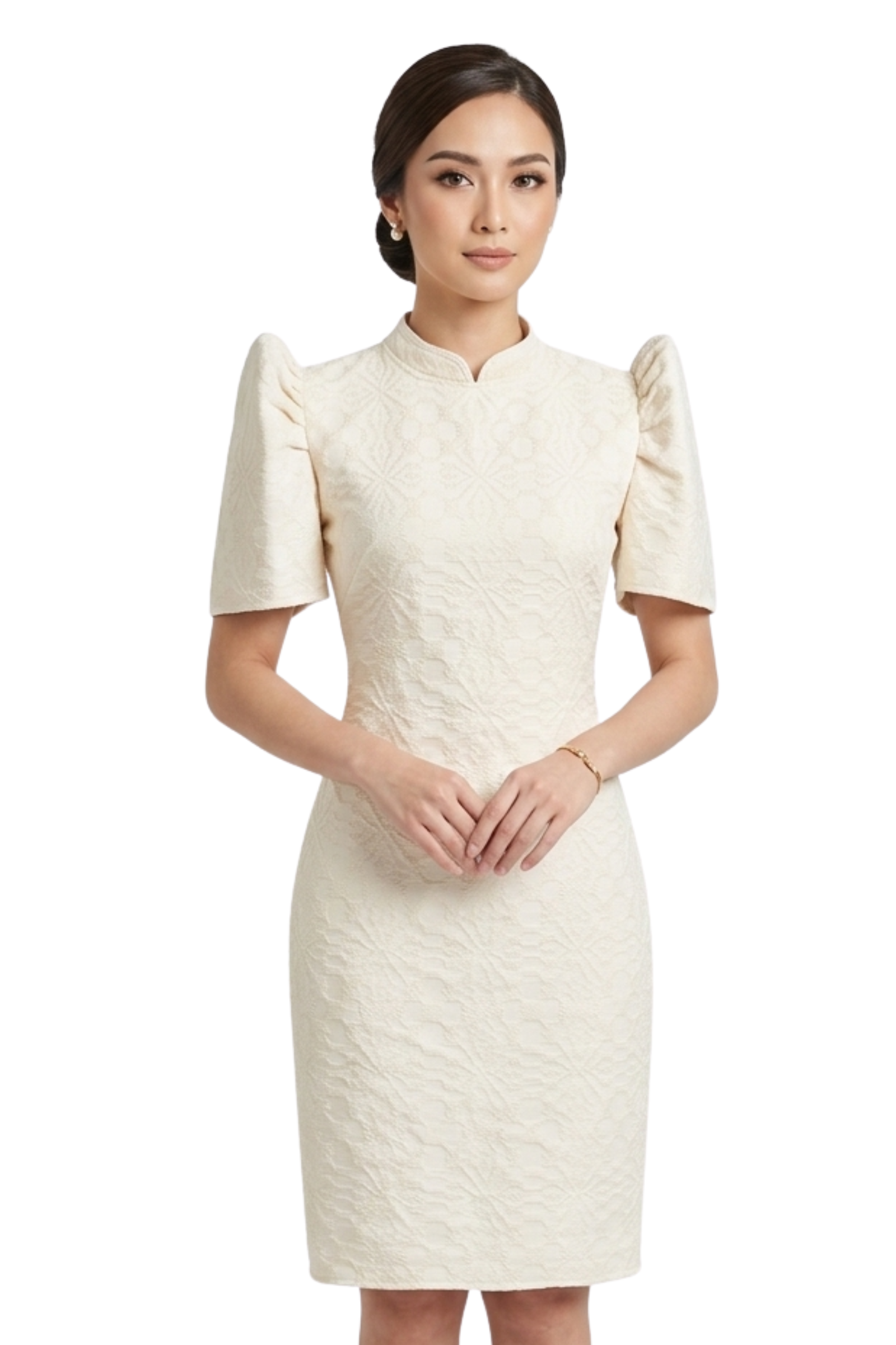 Handwoven Pinilian Ilocos Modern Filipiniana Dress - Small - US868