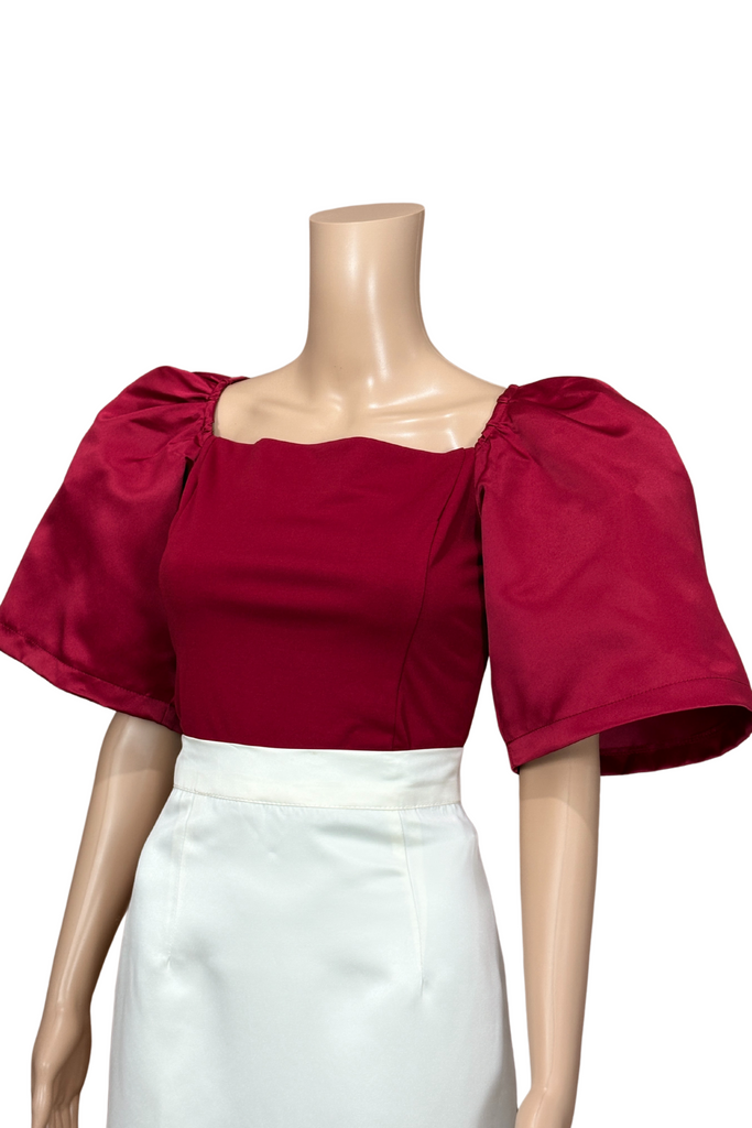 Modern Red Filipiniana Kimona
