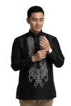 Black Satin Barong Tagalog