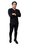 Camisa De Chino Long Sleeve Black