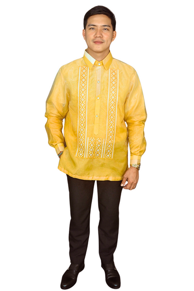 Elegant Golden Barong Tagalog for Men - Reymart - JK37