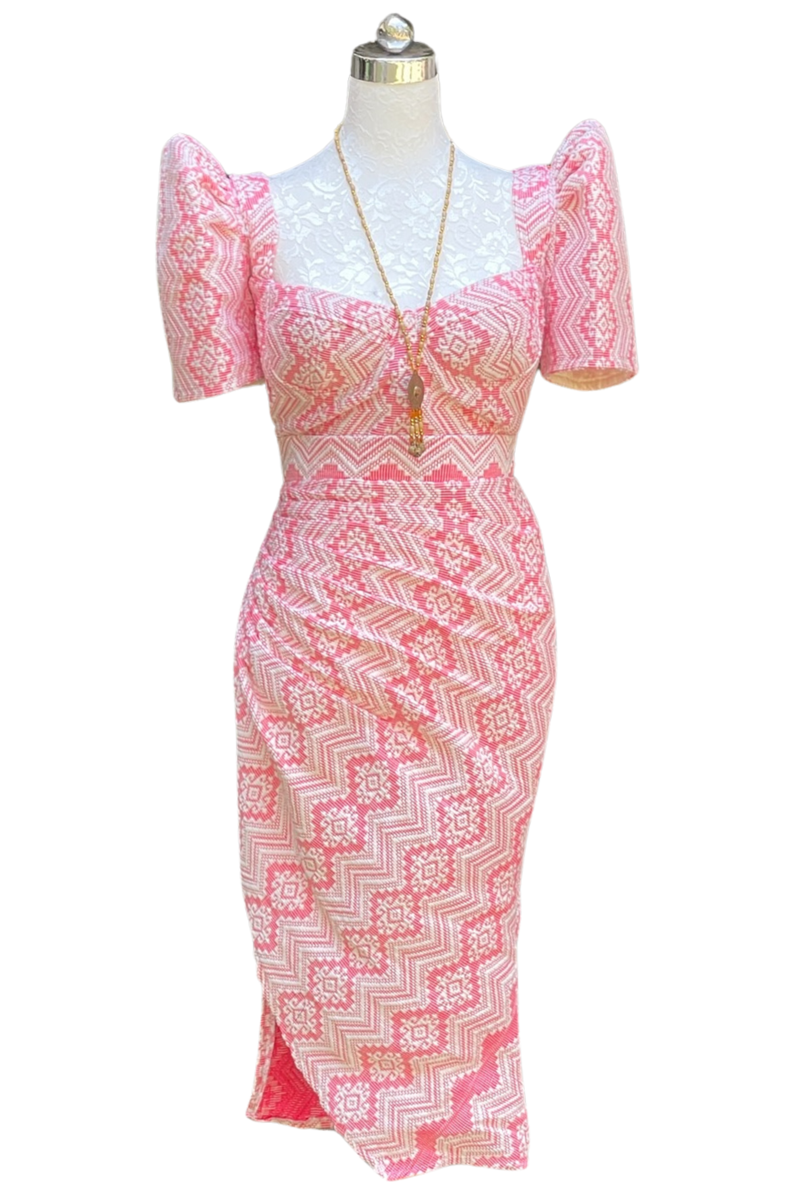 Pink Inabel Filipiniana Dress
