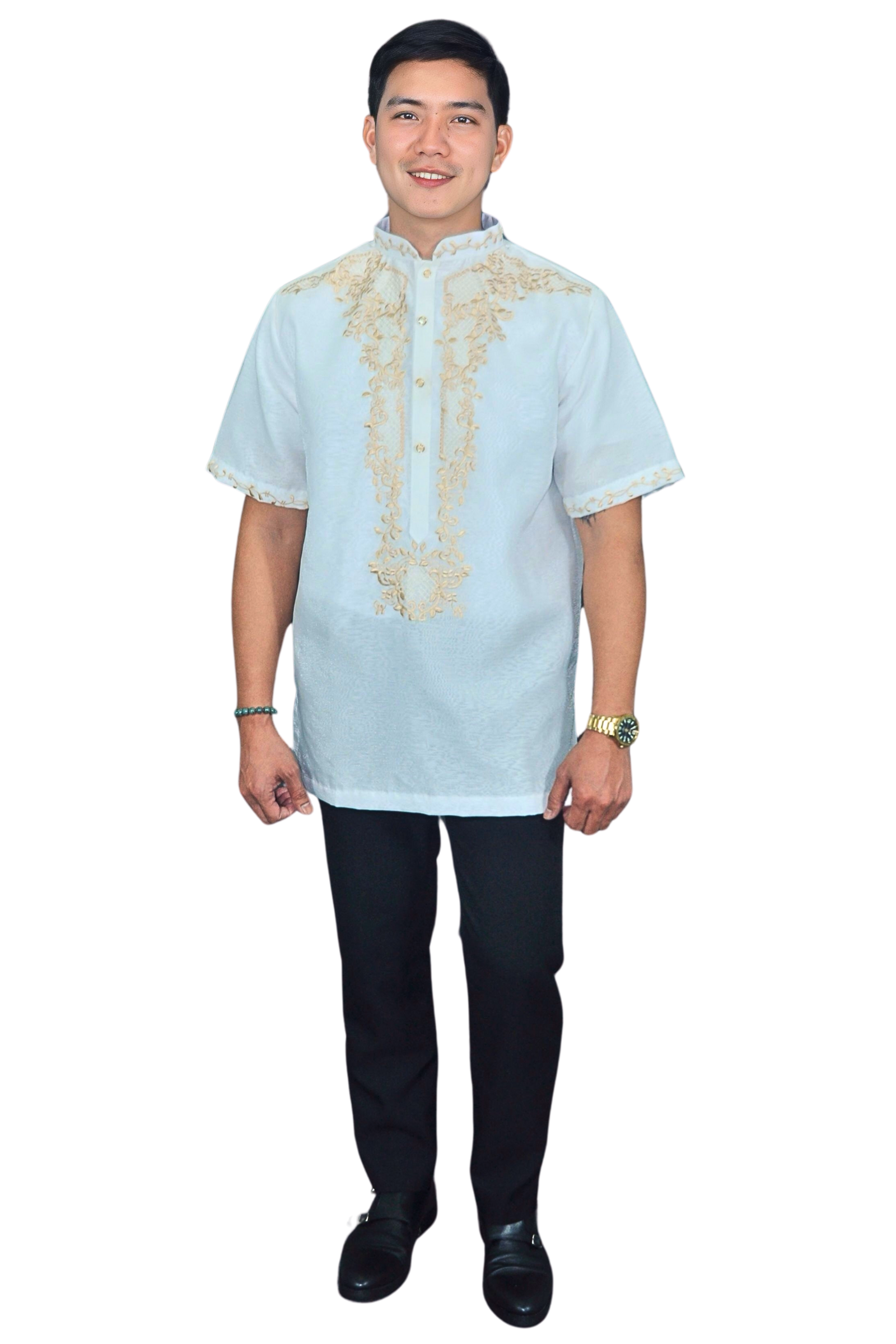 Short Sleeved Barong Tagalog Jusilyn