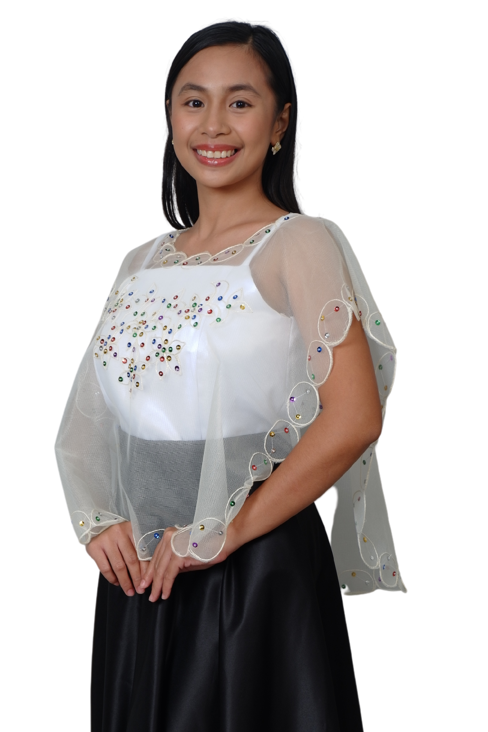Kimona Tulle Blouse Filipiniana