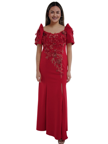 Modern Filipiniana Full Lace Top Dress - Claudia MR6 For Sale – Barong World