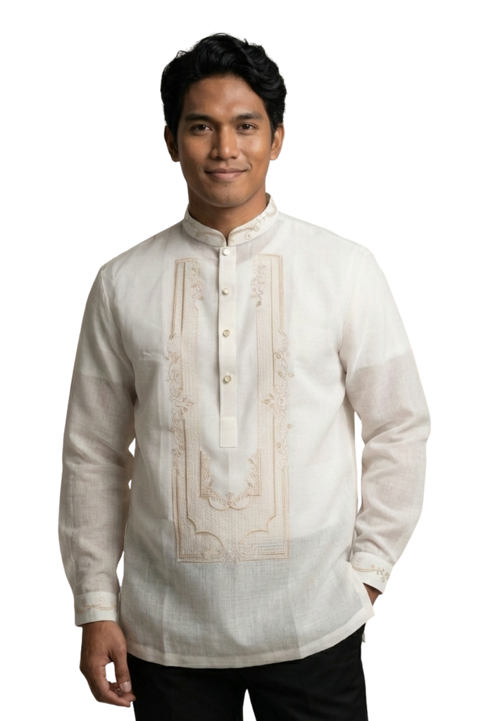 Elegant Barong Tagalog in Jusi 