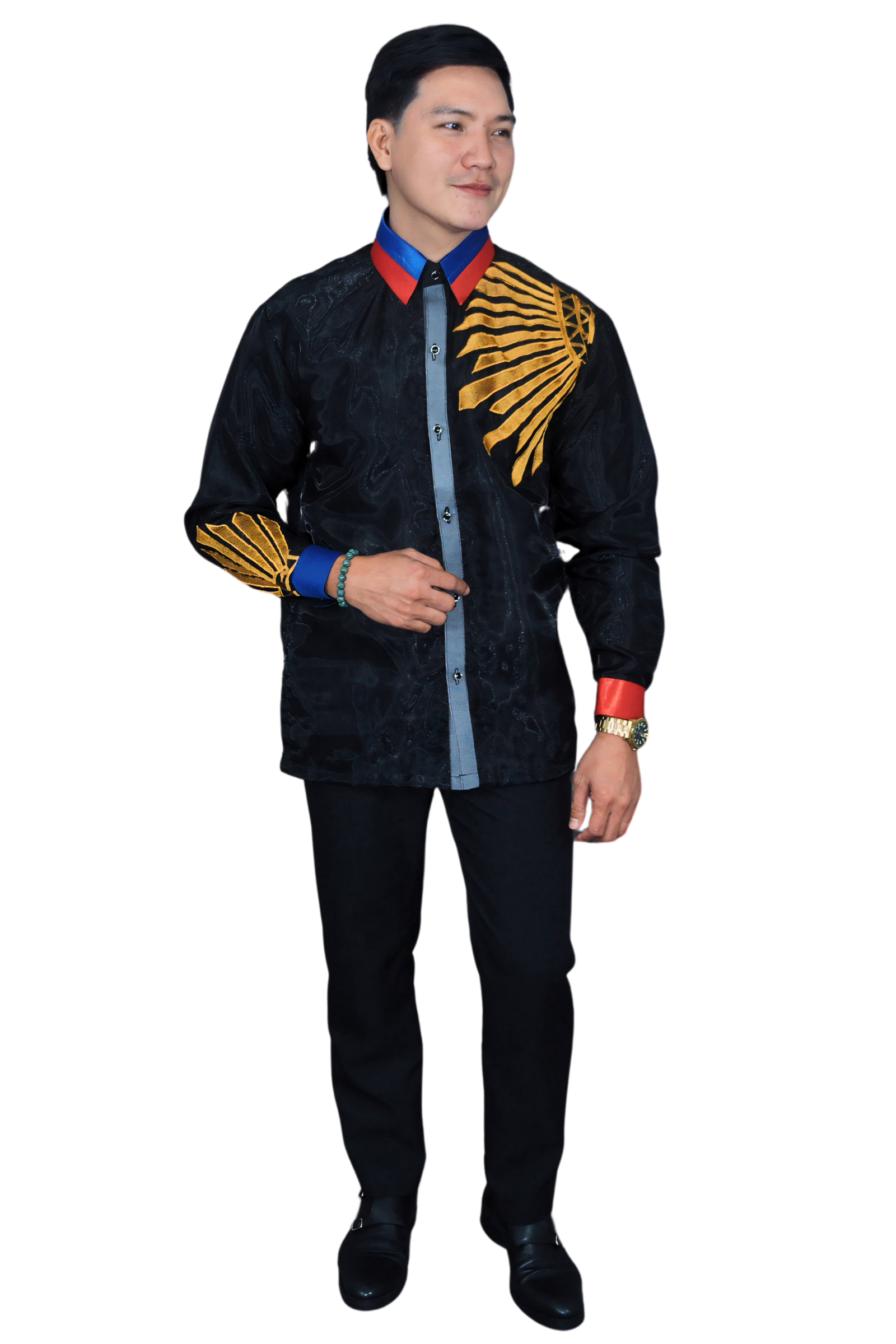 Patriotic Collar Embroidered