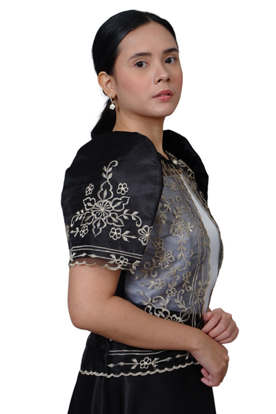 Black Filipiniana Bolero