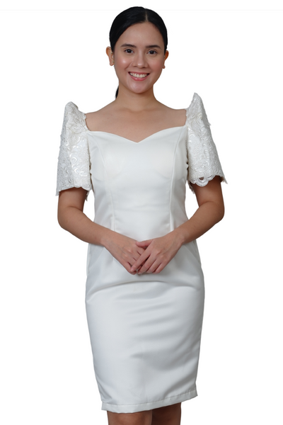 Modern White Filipiniana
