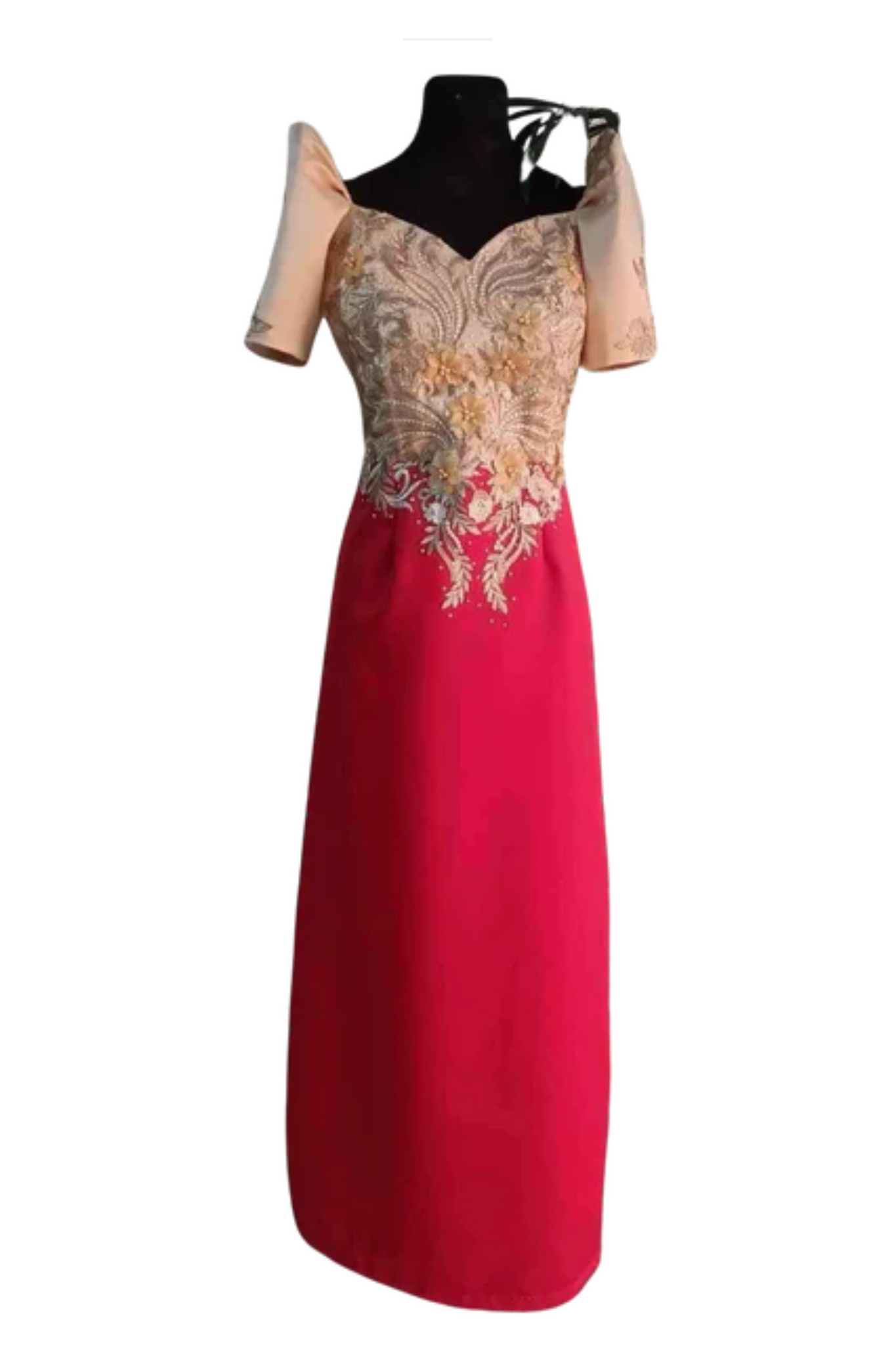 Duchess and Lace Filipiniana Dress - AMIRA - DL01