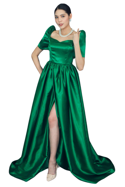 Emerald Green Duchess Long Gown - Euphy - JB607