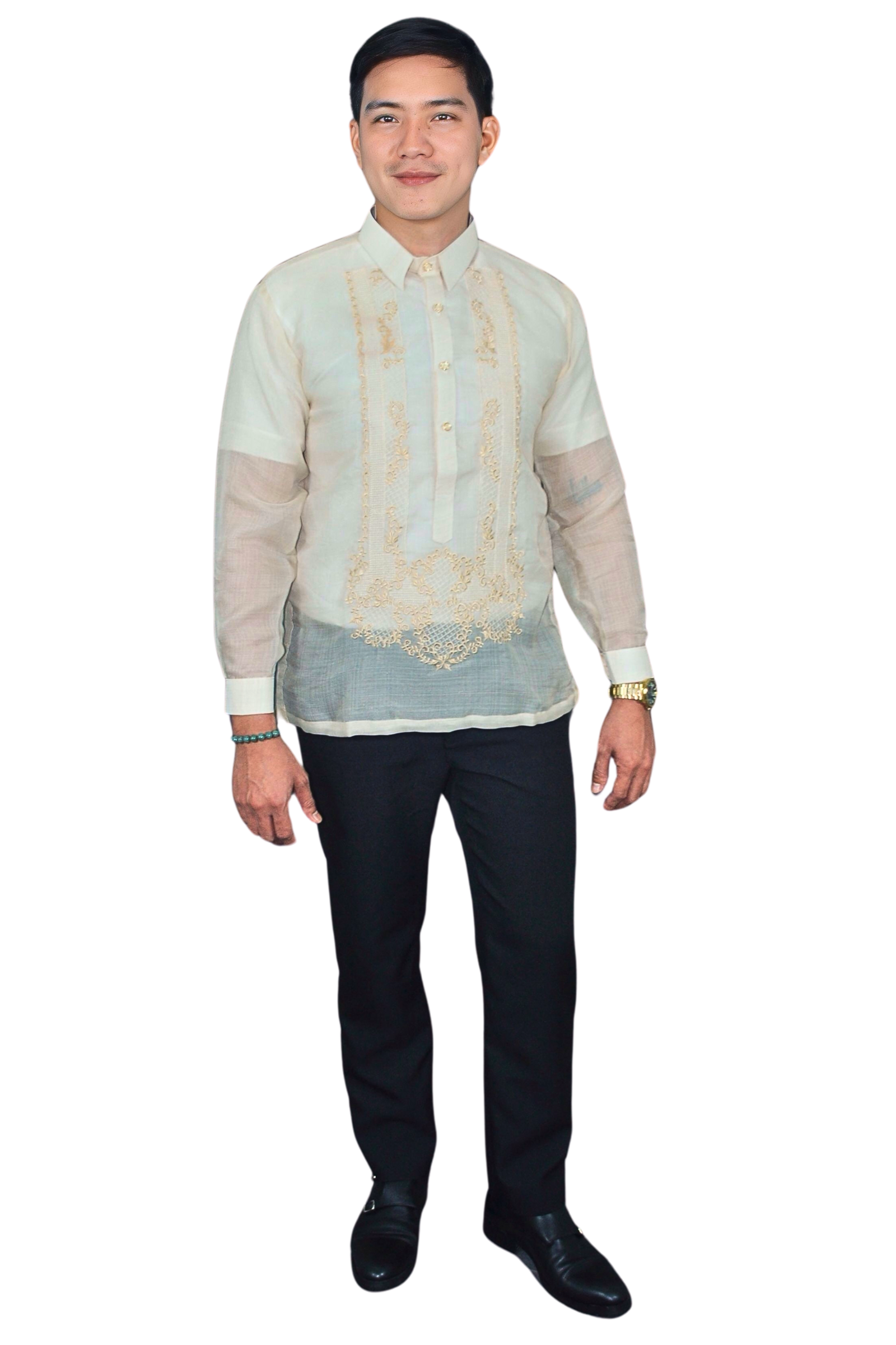 Premium Pina Cocoon Barong Tagalog with Embroidery
