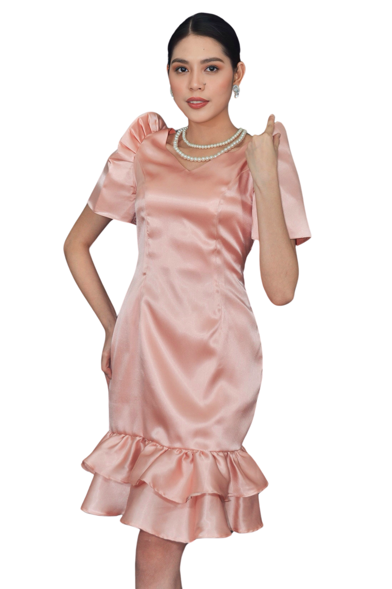 Pink filipiniana gown best sale