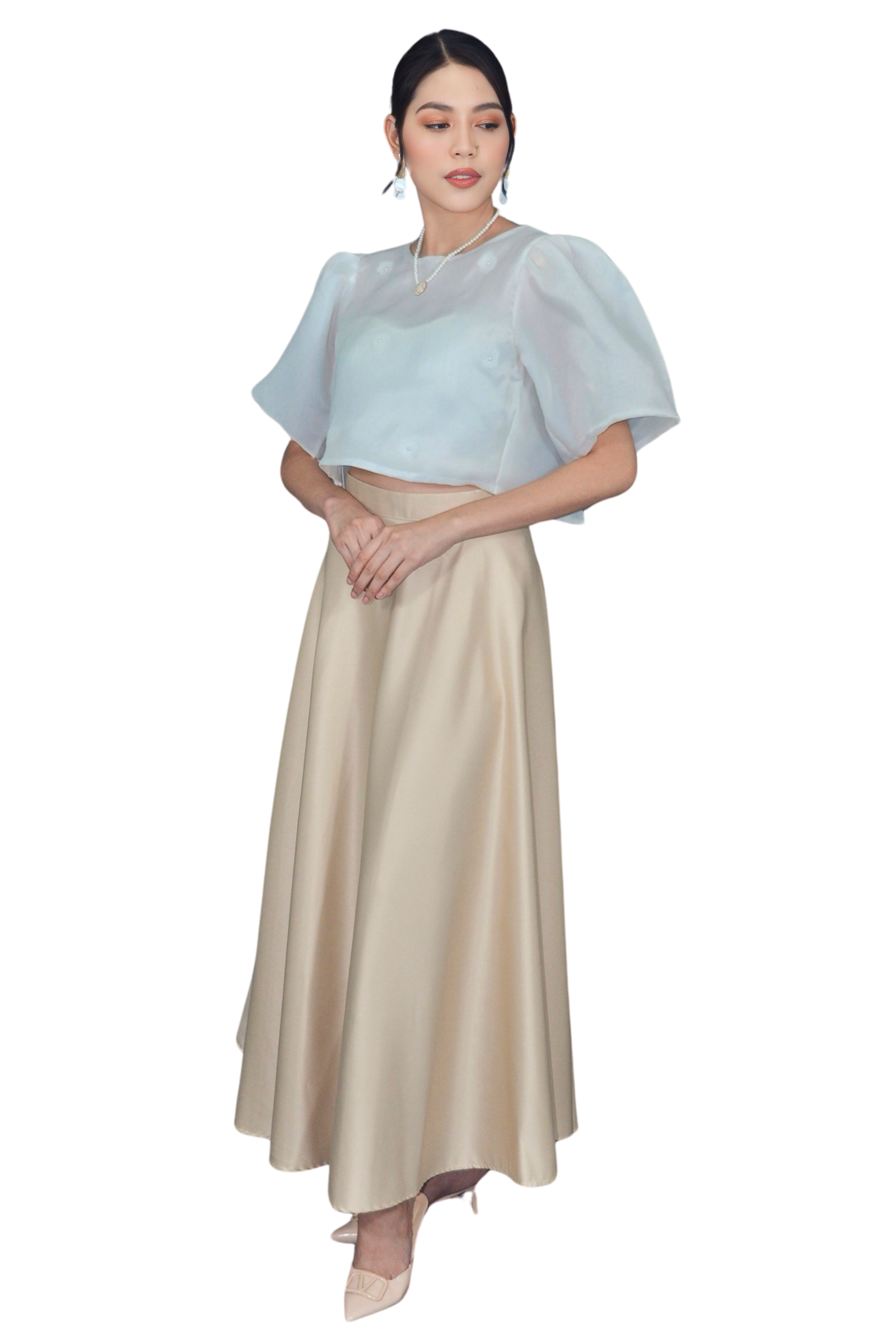 Serene Sky Kimona Filipiniana for Casual Wear