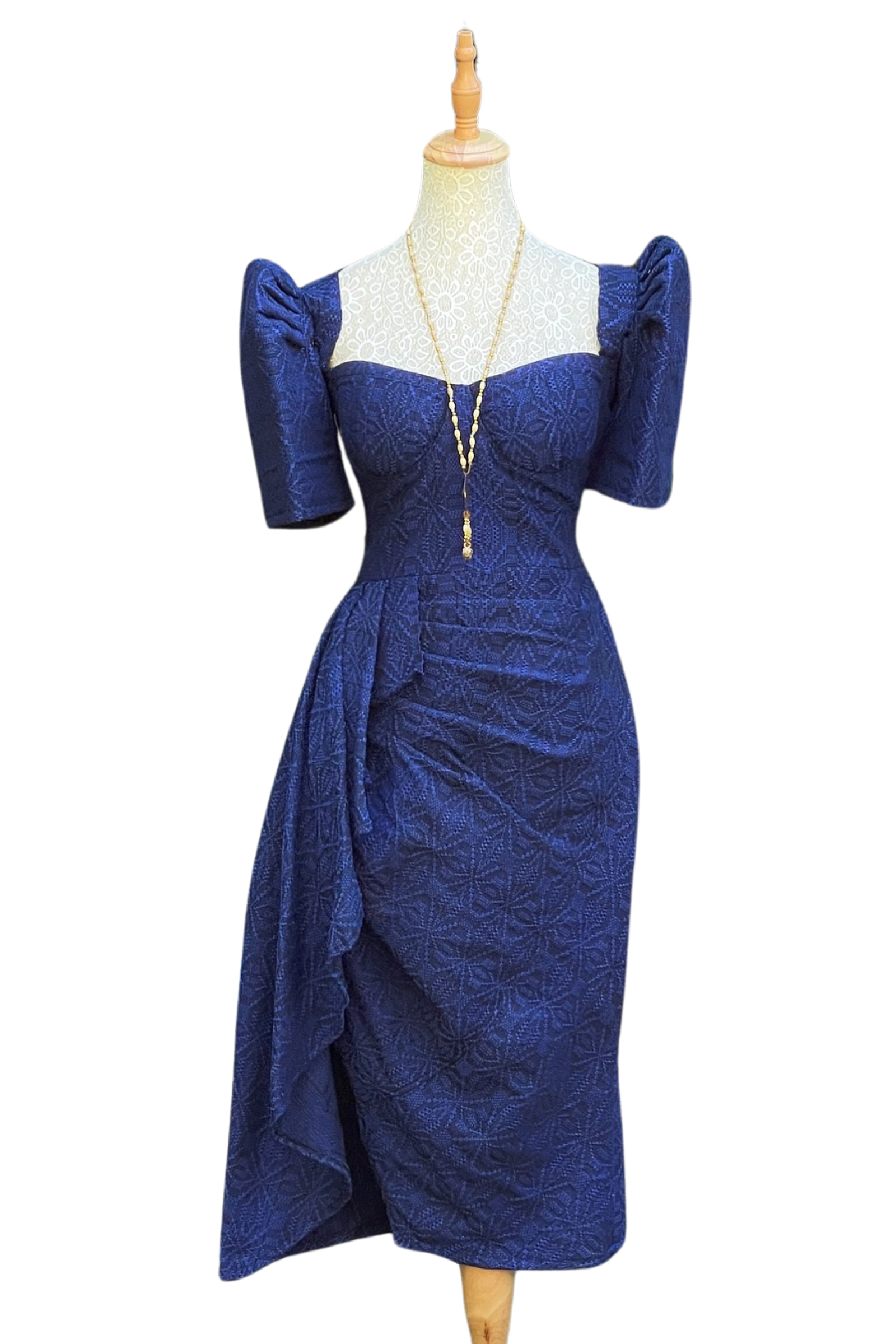 Blue Inabel Filipiniana Dress
