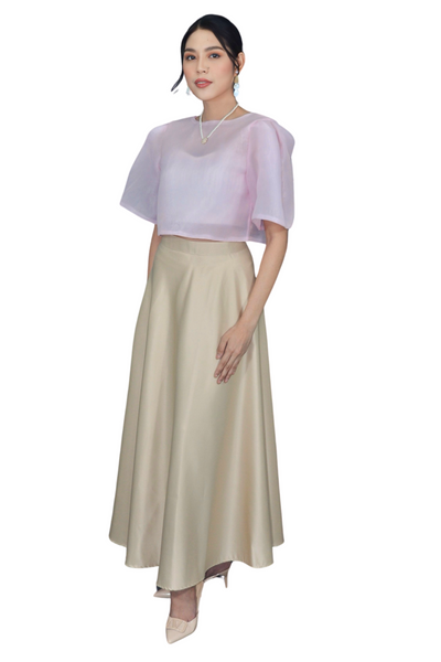 Dewdrop Pink Kimona with Modern Puff Sleeves - Betrix - JS305