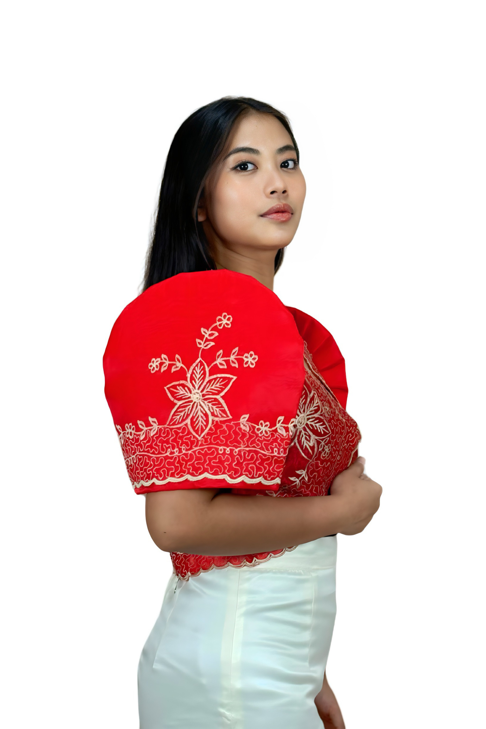 Red Classic Filipiniana Bolero