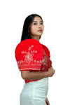 Red Classic Filipiniana Bolero